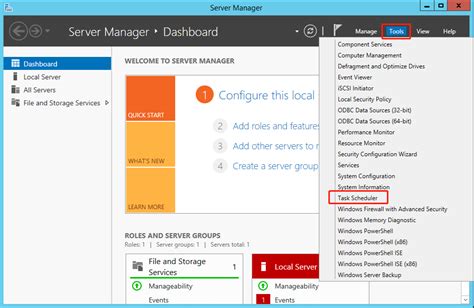 Task Scheduler on Windows Server .